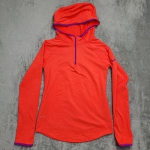 Nike Pro Girl's Dri Fit Light Hoodie Youth XL 1/4 Zip Stretch Athletic Soft